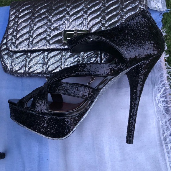 black sparkly sandals womens